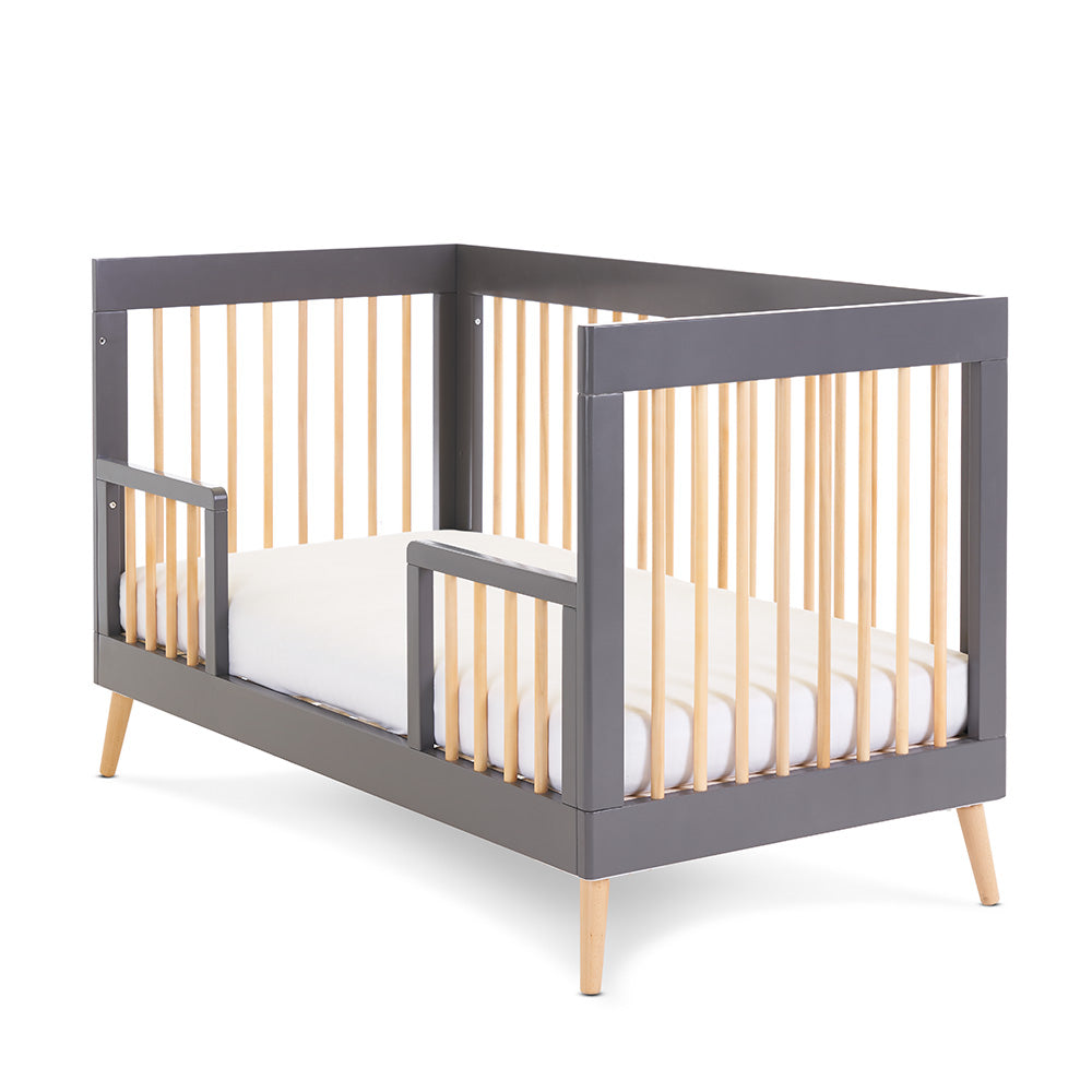 Maya Cot Bed with Toddler Safety Rail included 