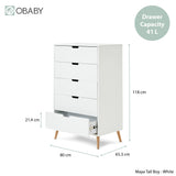 Maya Tall Boy - White With Natural