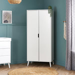 Wardrobe with 2 doors & 2 rails for baby clothes 