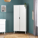 Wardrobe with 2 doors & 2 rails for baby clothes 