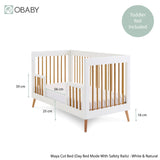 Maya Cot Bed - White With Natural