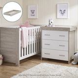 Nika Mini 2 Piece Room Set & Under Drawer - Grey Wash & White