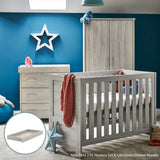 Nika Mini 3 Piece Room Set & Under Drawer - Grey Wash