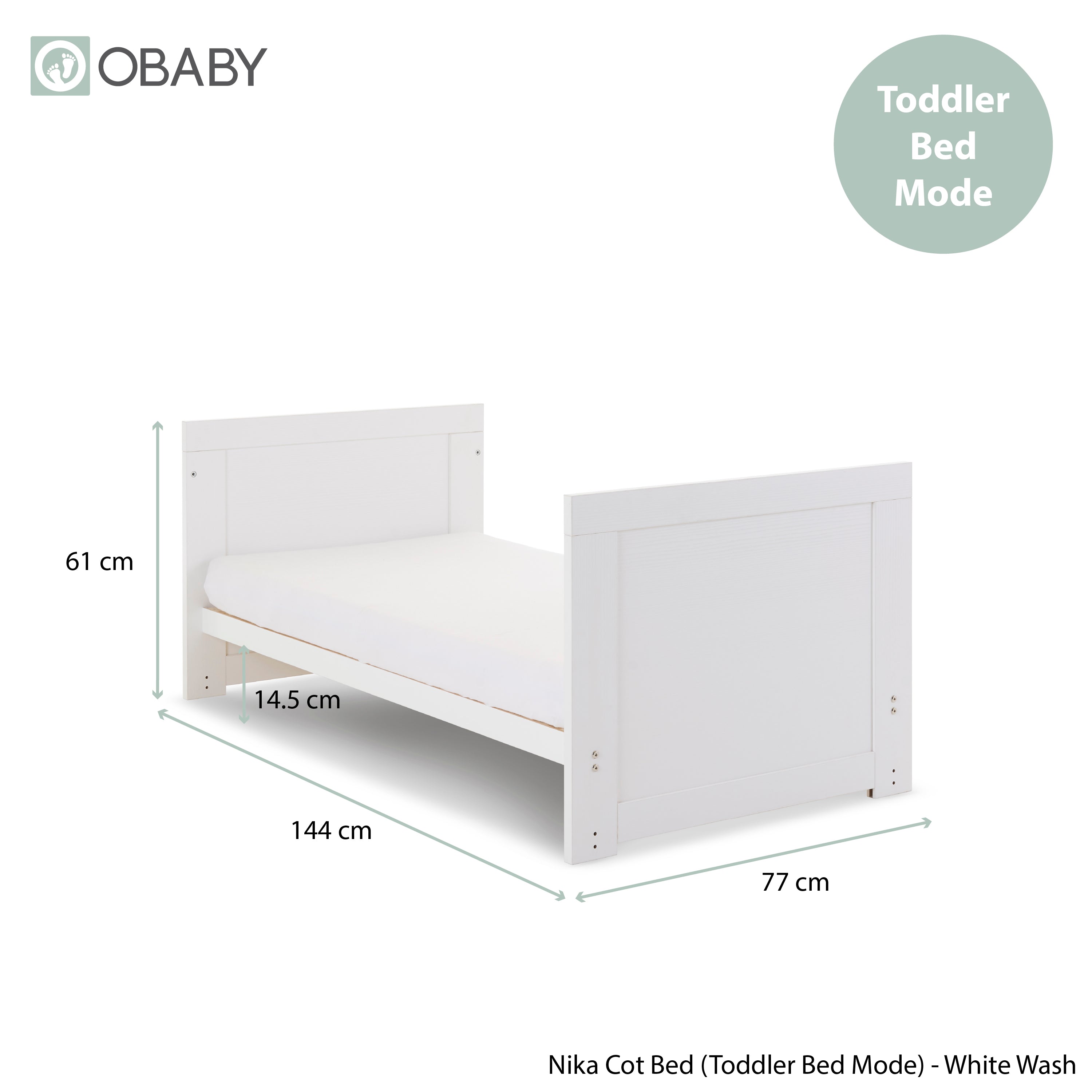 Nika Piece Room Set White Wash – Obaby