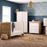 Nika 3 Piece Nursery Room Set - Oak & White