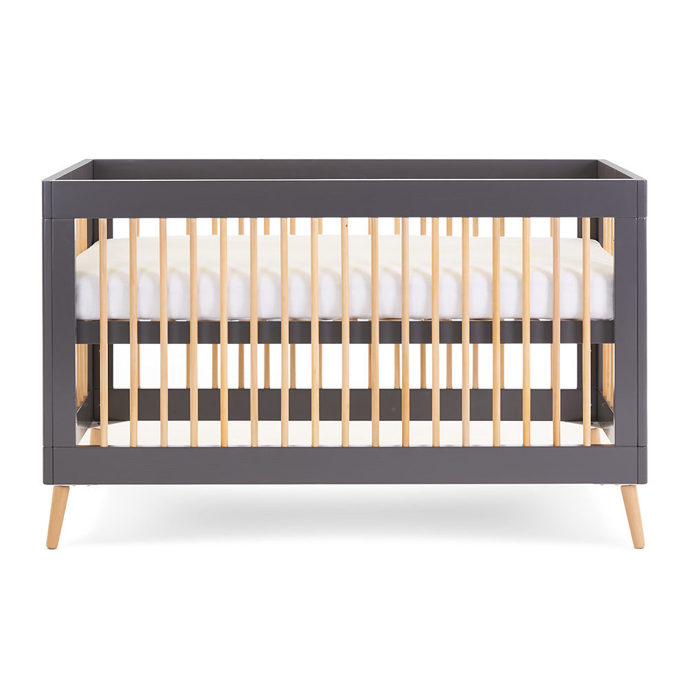 Scandi style cot bed, with based on heightist level 