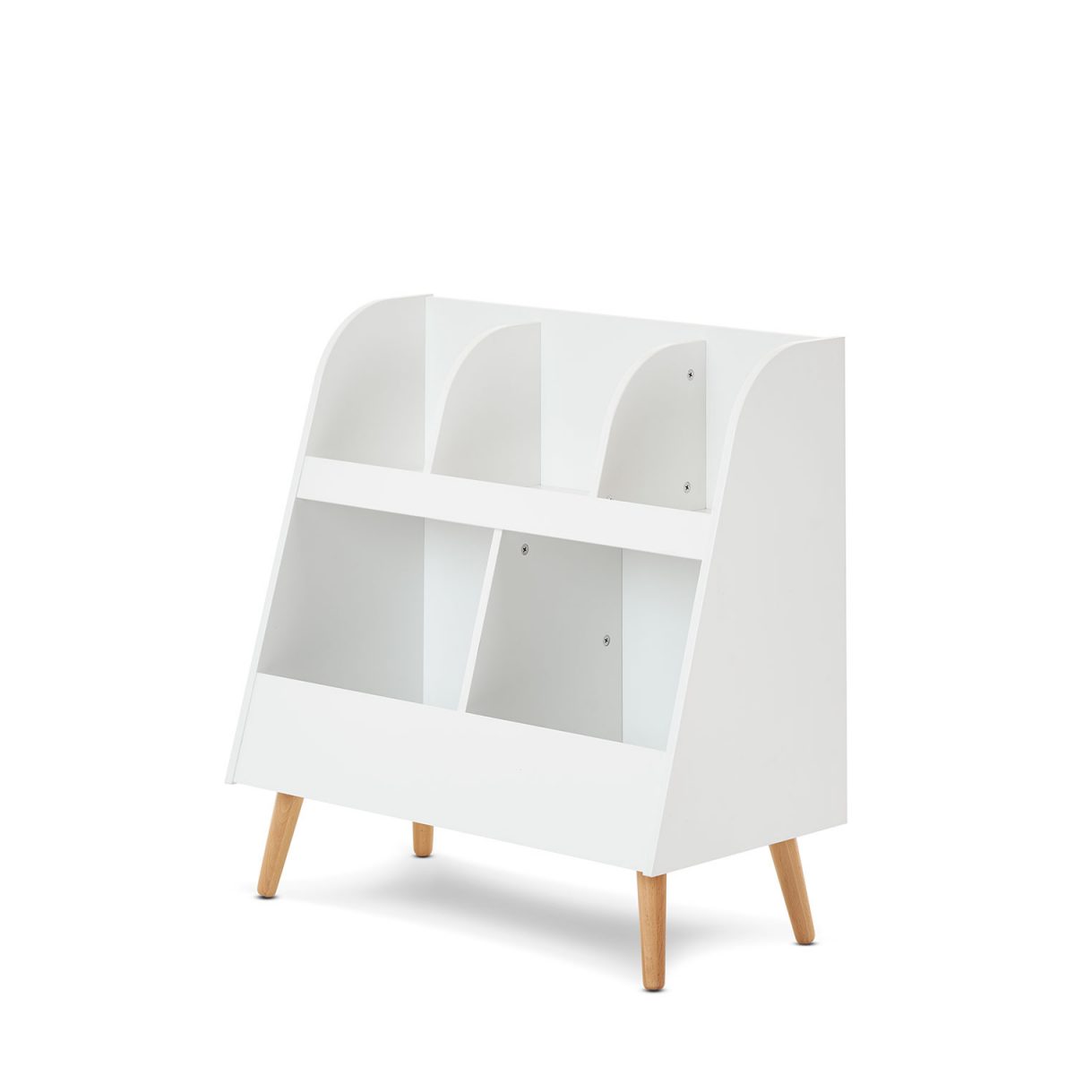 Maya Bookcase/Toy Storage White With Natural – Obaby