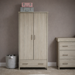 Nika Double Wardrobe - Grey Wash