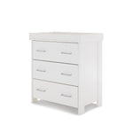 dresser with 3 drawers with mettal handles & removable changing top. 