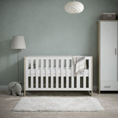 Nika Cot Bed - Grey Wash & White
