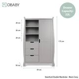 Stamford Mini Sleigh 3 Piece Room Set - Warm Grey