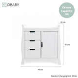 Stamford Sleigh Closed Changing Unit - White