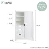 Stamford Mini Sleigh 3 Piece Room Set - White