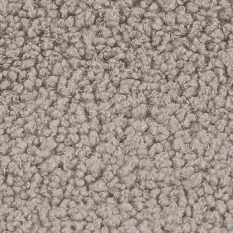Close up of Soft Teddy Fabric in Truffle Shade 