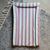 Changing Mat - Berry Scallop Stripe