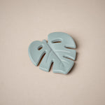 Leaf shaped teether in sage green colour