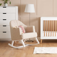 Round Back Rocking Chair - Oatmeal