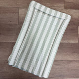 Changing Mat - Sage Scallop Stripe