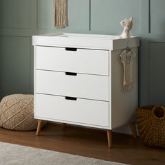 Maya Changing Unit - White With Natural