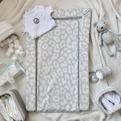 Changing Mat - Leopard Print - Grey