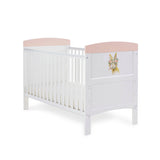 Grace Inspire Cot Bed & Underdrawer - Watercolour Rabbit - Pink