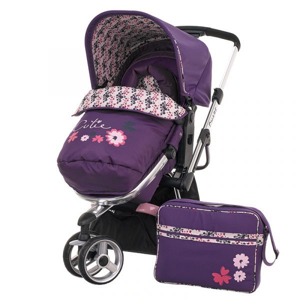obaby double stroller purple